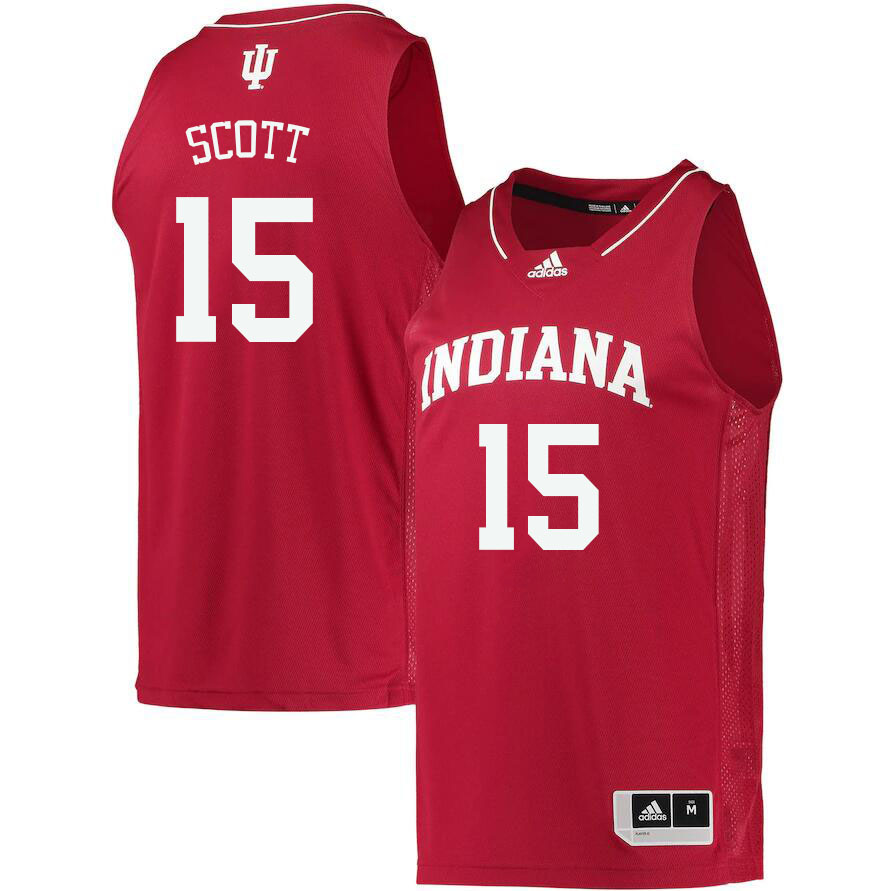 Men #15 Sebastien Scott Indiana Hoosiers College Basketball Jerseys Sale-Crimson